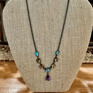 Vintage necklace multi stone